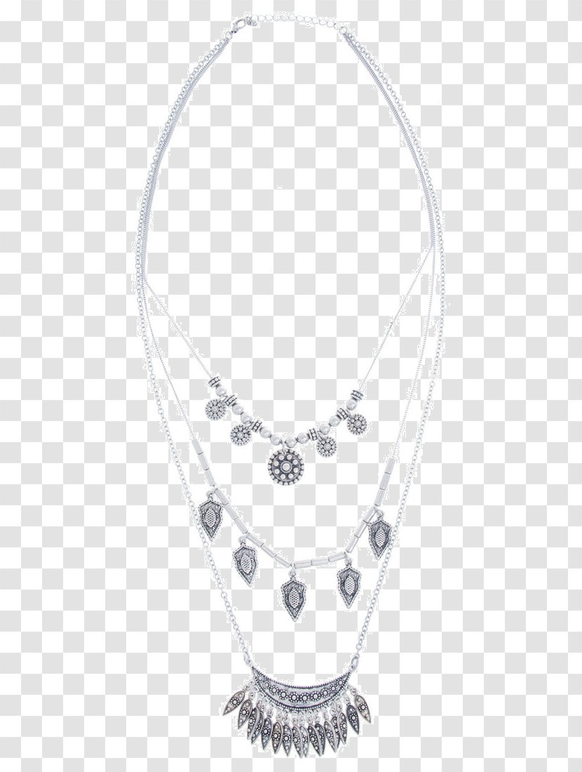 Necklace Silver Body Jewellery - Jewelry Design - Bohemian Style Transparent PNG