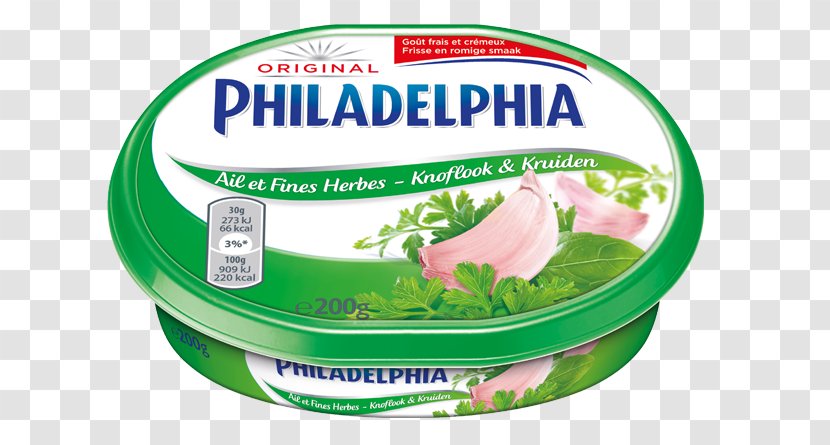 Milk Cream Cheese Butterbrot Formatge Philadelphia - Fine Herbs Transparent PNG