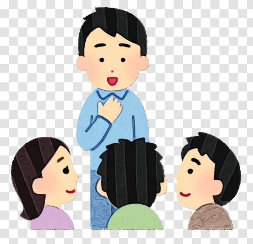 Cartoon People Male Cheek Black Hair - Gesture Animation Transparent PNG