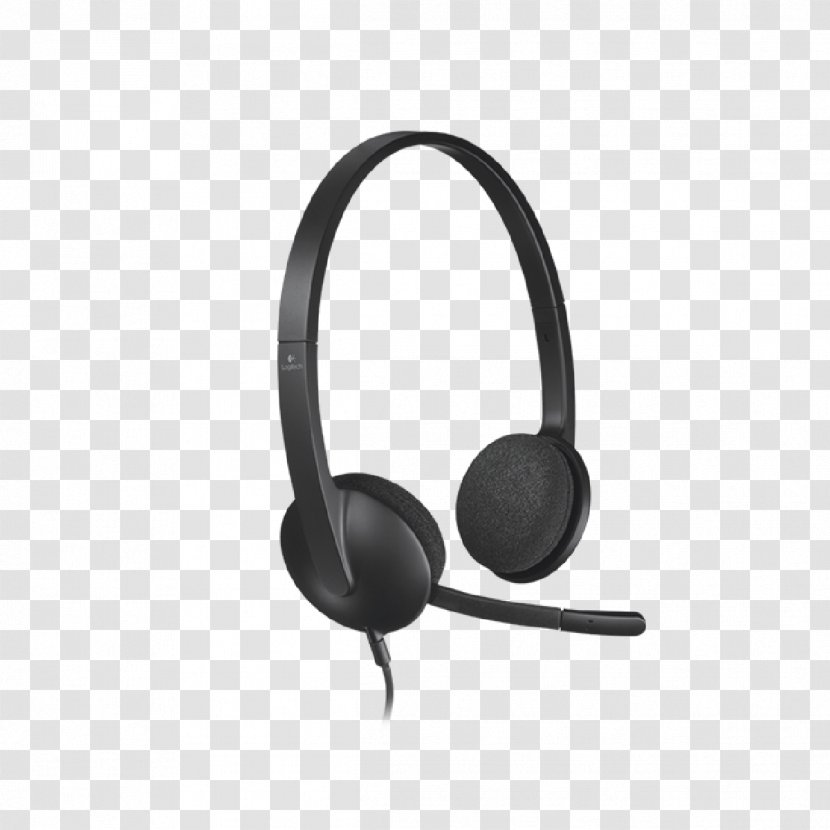 Digital Audio Microphone Headphones Plug And Play Logitech - Headset Transparent PNG