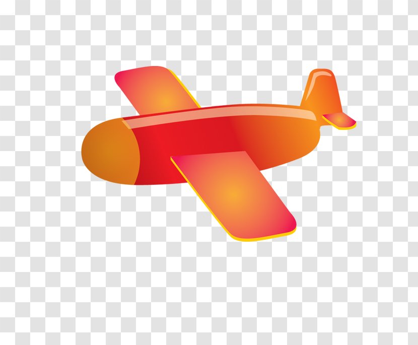 Airplane Cartoon - Red - Aircraft Transparent PNG