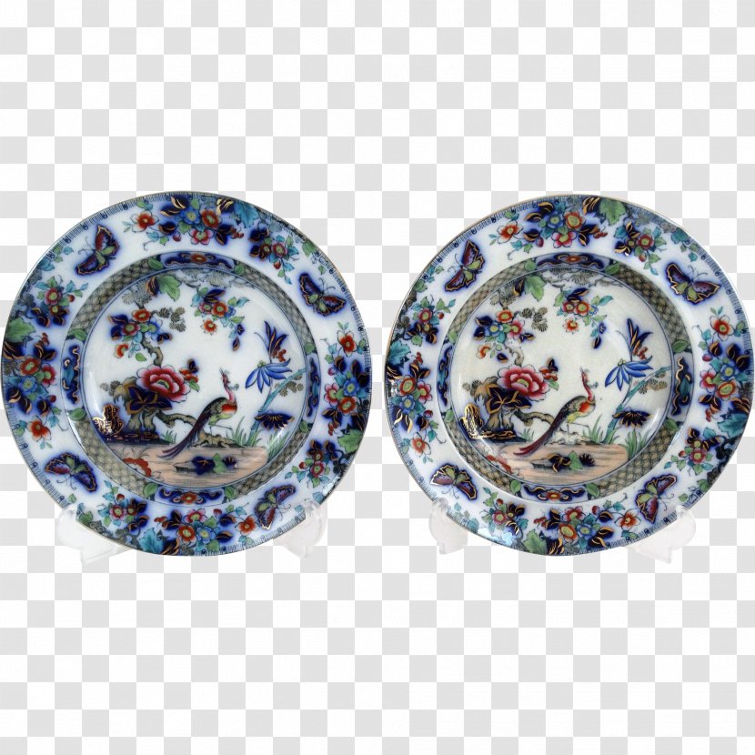 Tableware Ceramic Plate Porcelain Blue And White Pottery - Chinoiserie Transparent PNG