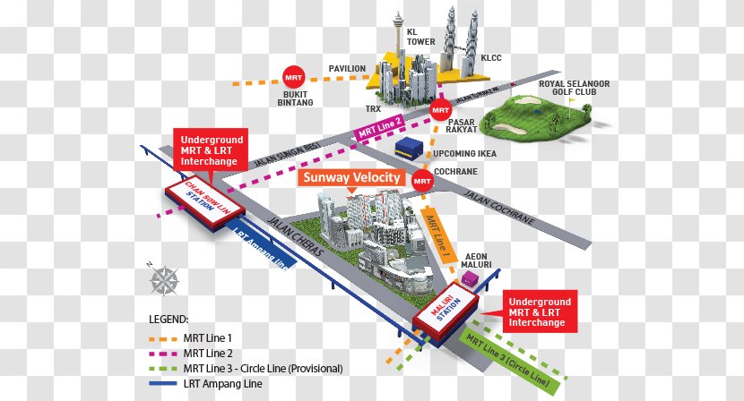 Maluri Station Sunway Velocity Mall Cheras, Kuala Lumpur Bukit Bintang Mass Rapid Transit - Cheras - Map Transparent PNG