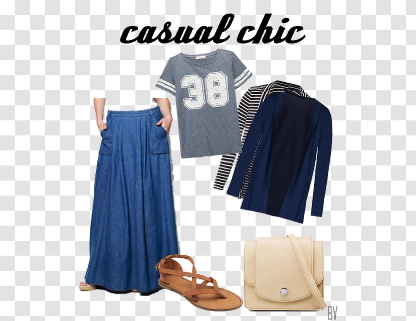 Fashion T-shirt Casual Attire Skirt Clothing - Blue Transparent PNG