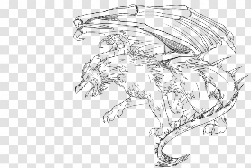 Line Art Shoe Wildlife Joint Sketch - Wing - Baby Dragon Lineart Transparent PNG