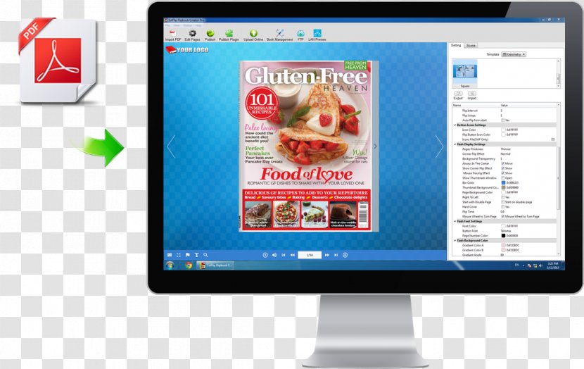 Flip Book Publishing Page Computer Software Transparent PNG