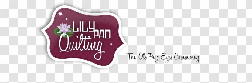 Quilting Logo Brand Font - Hops - Lily Pad Transparent PNG