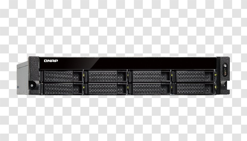 Network Storage Systems QNAP TS-463U-RP NAS Server - 10 Gigabit Ethernet - SATA 6Gb/s TS-863U-4G Data StorageTop View Angle Transparent PNG