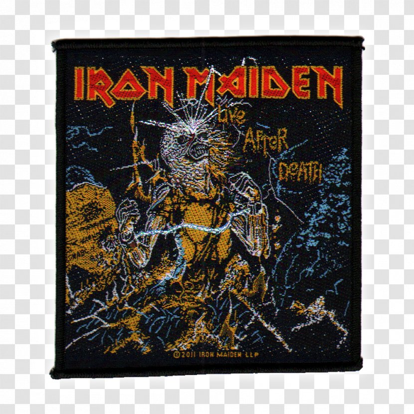 Iron Maiden Live After Death Heavy Metal Embroidered Patch Album - Ironon Transparent PNG