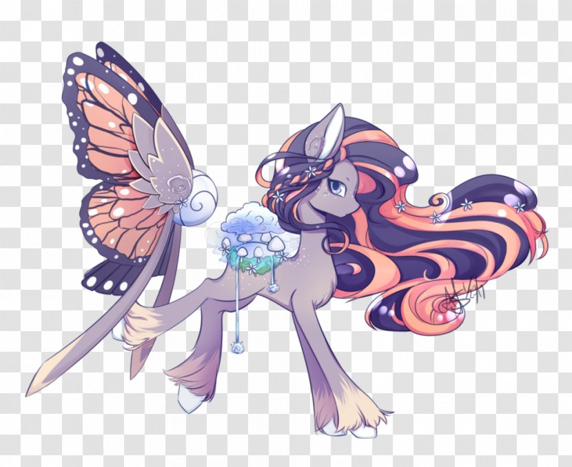 Butterfly Horse Auction Angelfall Pony - Watercolor Transparent PNG