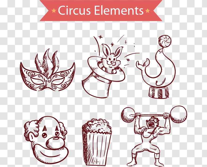 Circus Drawing Euclidean Vector - Product - Hand-painted Element Material Transparent PNG