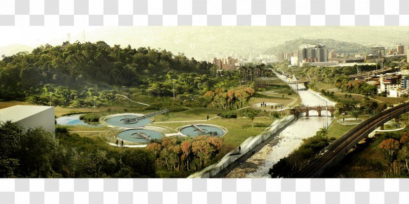 Medellín River Parques Del Río Park - Medellin - Landscaping Transparent PNG