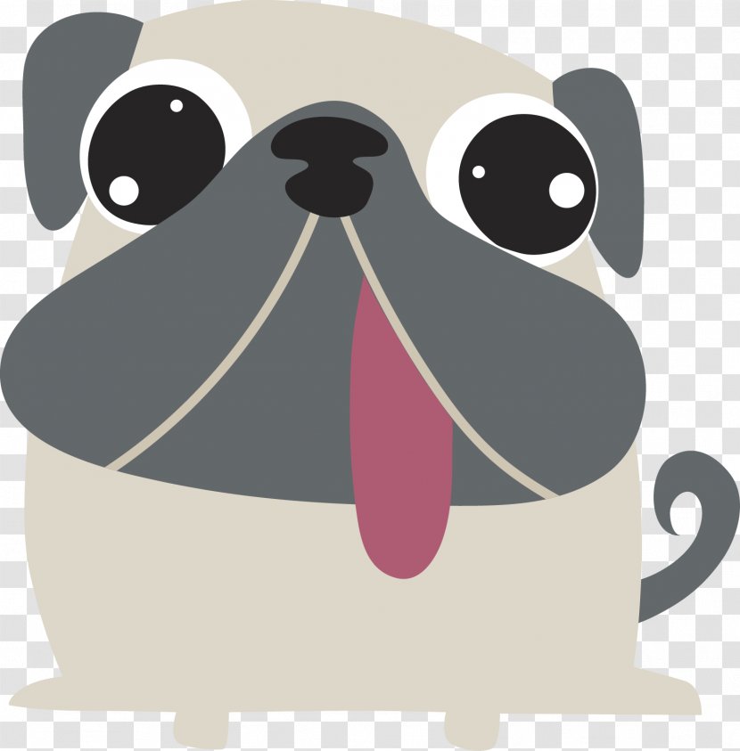 Pug Puppy Sticker Personal Grooming - Nose - Vector Transparent PNG