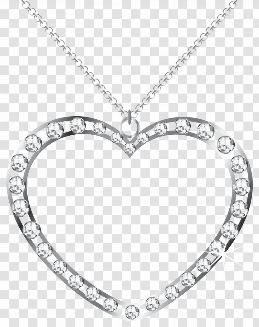 Heart Gold Clip Art - Necklace - Silver Frame Transparent PNG