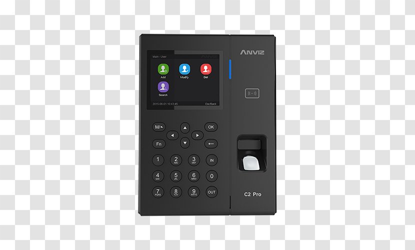 Radio-frequency Identification Access Control Fingerprint Time And Attendance Biometrics - Clocks Transparent PNG