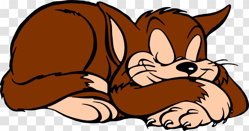 Sleep Cartoon Line Art Clip - Red Fox - Sleeping Transparent PNG