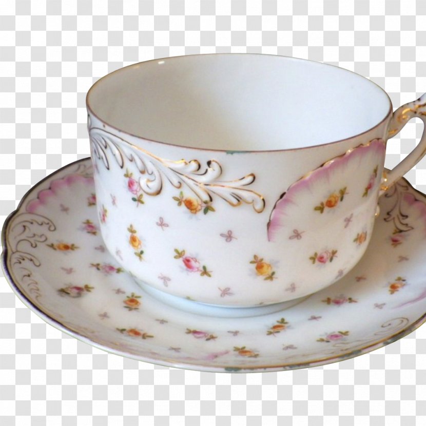 Coffee Cup Saucer Porcelain Plate Transparent PNG