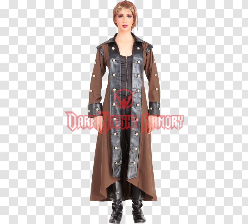 Trench Coat Overcoat Steampunk Leather - Goth Subculture - Jacket Transparent PNG