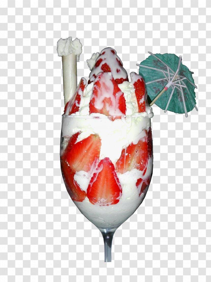 Sundae Ice Cream Parfait Strawberry - Food Transparent PNG