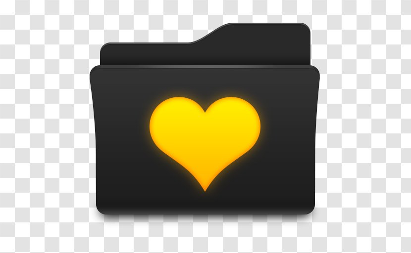 Directory Computer File - Yellow - Favorites Folder Love Icon Transparent PNG