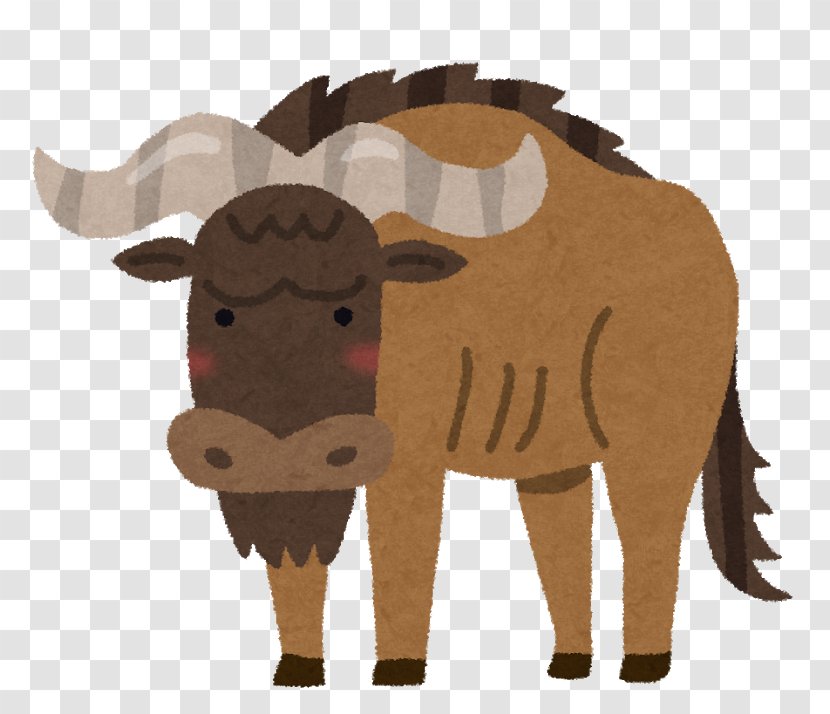 Wildebeest Cattle January 21, 2018 いらすとや - Animal Transparent PNG