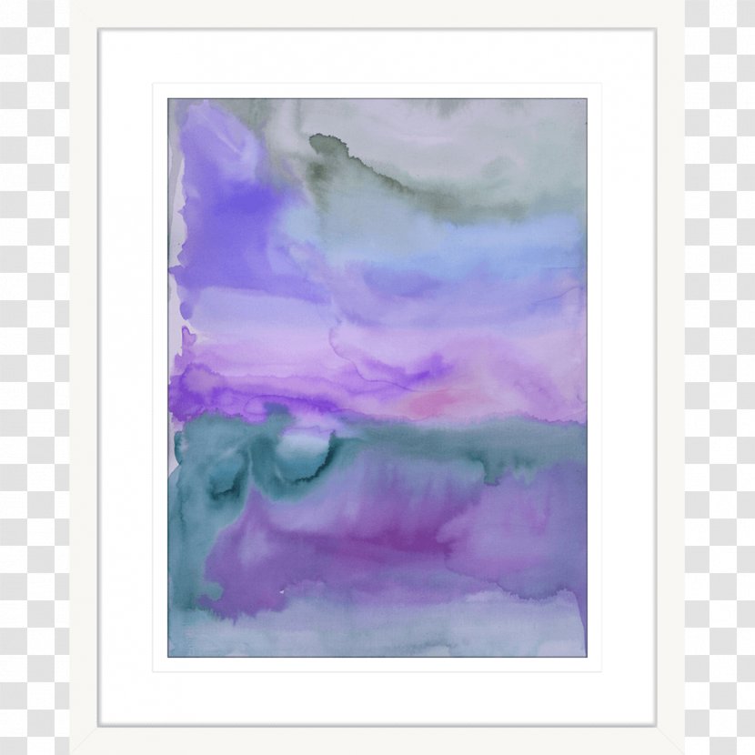 Watercolor Painting Acrylic Paint Picture Frames - Lilac Transparent PNG