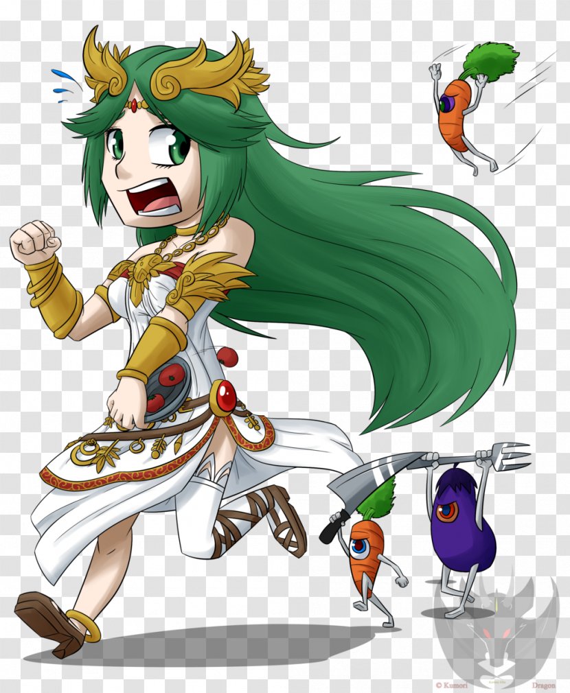 Kid Icarus: Uprising Palutena Pit Dinner - Watercolor - Daedalus And Icarus Transparent PNG