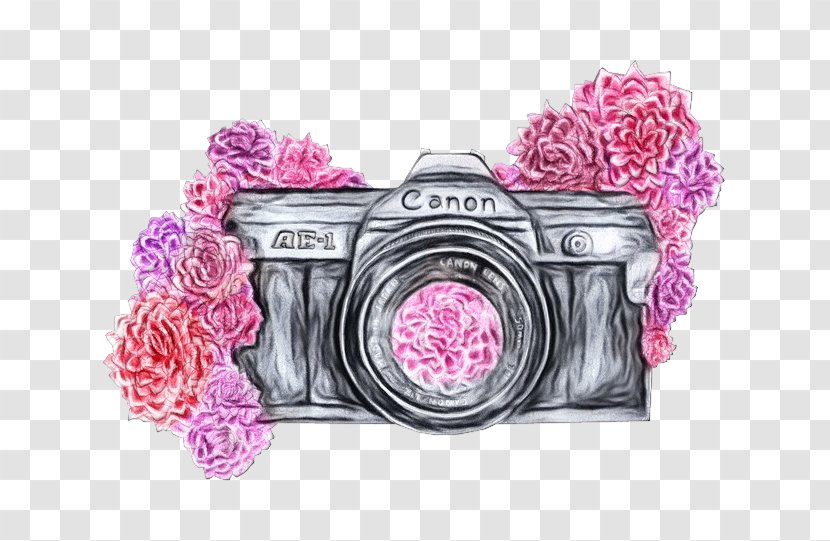 Pink Camera Digital Cameras & Optics Boombox - Wet Ink - Drawing Magenta Transparent PNG