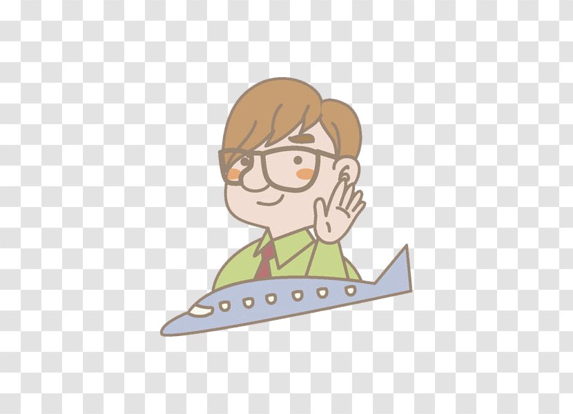Airplane Paper Drawing Clip Art - Fictional Character - Man Transparent PNG