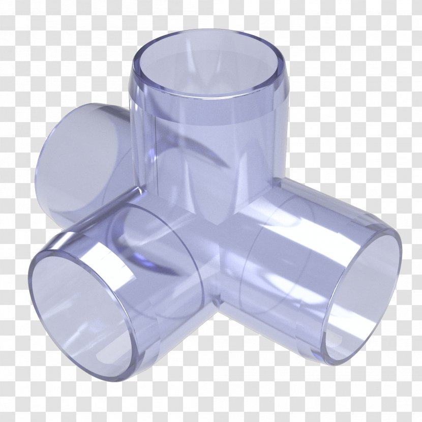 Formufit 4-Way Tee PVC Fitting Piping And Plumbing Polyvinyl Chloride Pipe Plastic - Glass Transparent PNG
