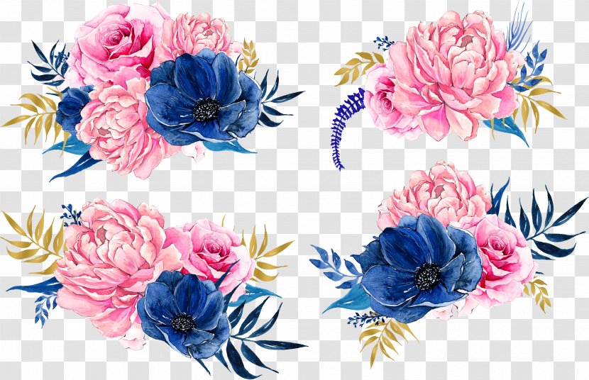 Pink Flowers Peony Clip Art - Pattern Flower Transparent PNG