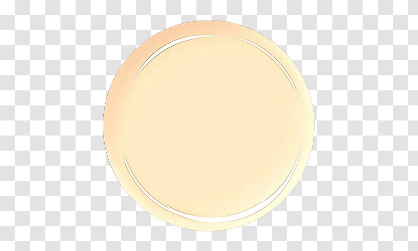 Yellow Beige Dishware Circle Plate Transparent PNG