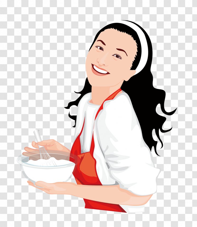Cooking Woman Illustration - Watercolor - Cook A Transparent PNG