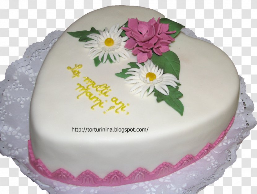 Torte Birthday Cake Sugar Frosting & Icing Cream - Paste - Hortensia Transparent PNG