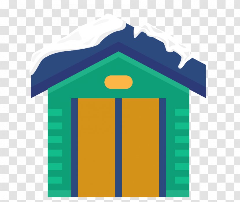 Icon - Facade - Vector Modern House Building Roof Snow Transparent PNG