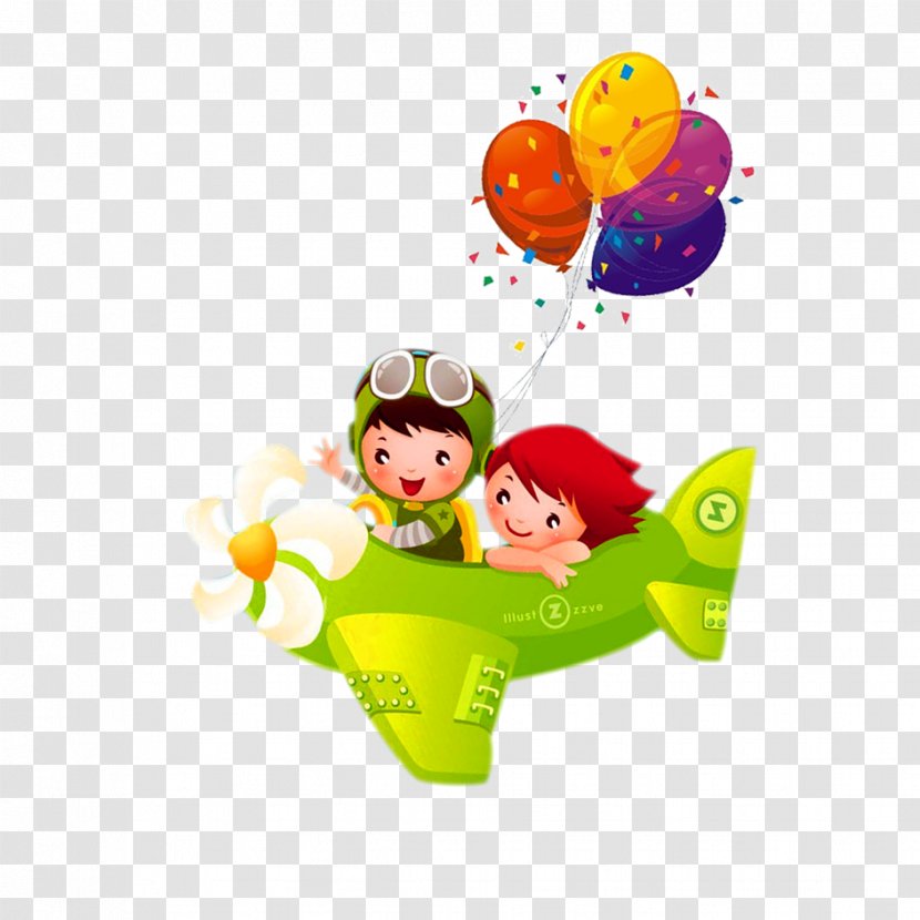 Airplane Cartoon Clip Art - Child Material Transparent PNG