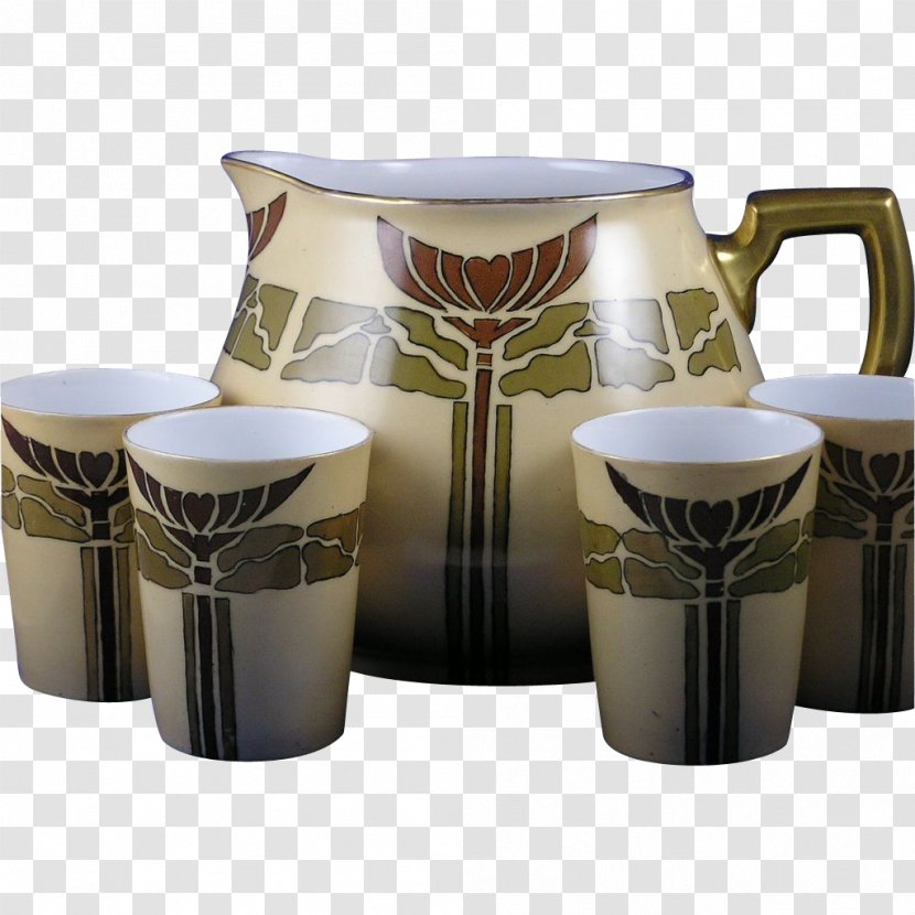 Arts And Crafts Movement Art Nouveau Coffee Cup - Pottery - Vase Transparent PNG