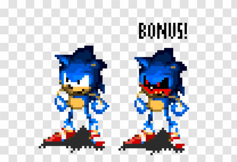 Pixel Art Sonic The Hedgehog Metal Transparent PNG