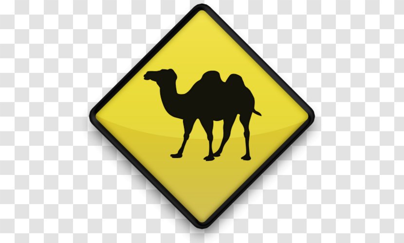 Bactrian Camel Dromedary Stencil Silhouette - Yellow Transparent PNG