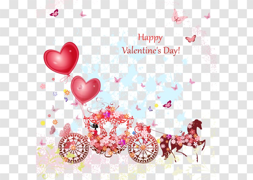 Valentines Day Romance Greeting Card - Heart - Fashionable Women Transparent PNG
