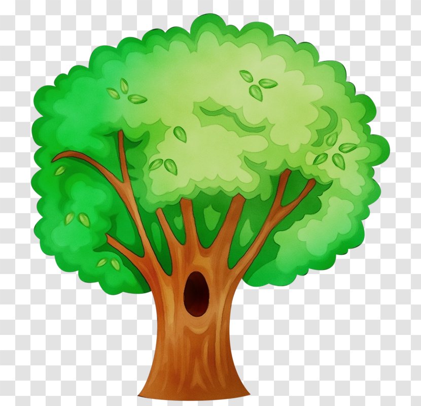 Watercolor Tree - Vegetable Broccoli Transparent PNG