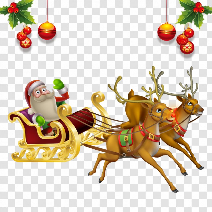 Rudolph Santa Clauss Reindeer Christmas - Deer - Elk Rama Car Elements Transparent PNG