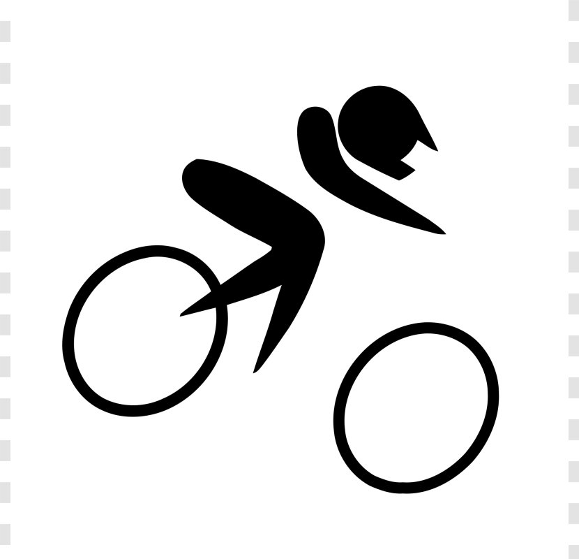 BMX Bike Cycling Pictogram Clip Art - Black And White Transparent PNG