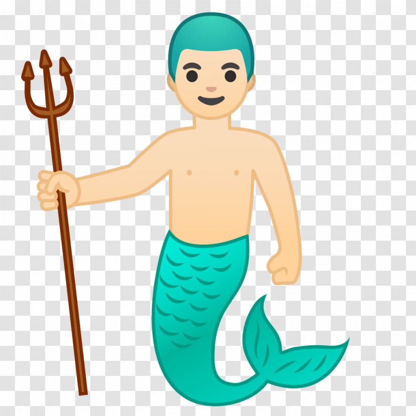 Emoji Merman Mermaid Fairy Tale - Skin Tone Transparent PNG