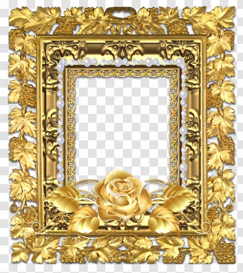 Picture Frames Conservation And Restoration Of Painting Basket - Brass - Golden Frame Transparent PNG
