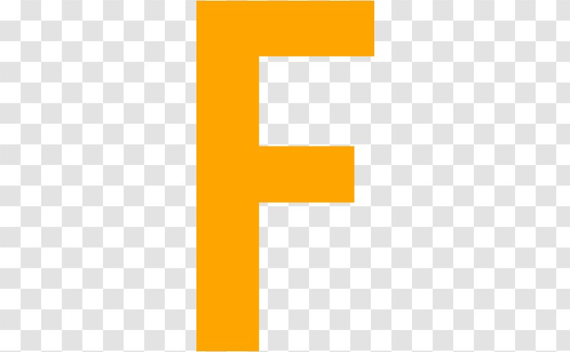F Letter Orange Alphabet - Icon Transparent PNG