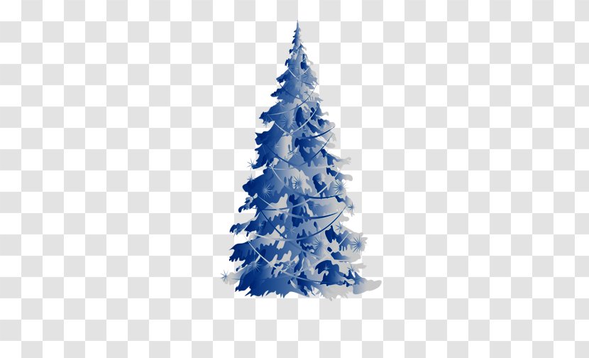 Christmas Tree Spruce Ornament - Blue - Cartoon Material Transparent PNG