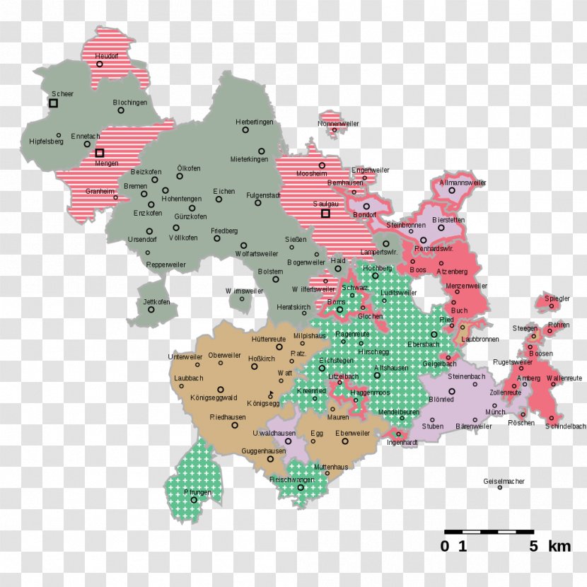 Oberamt Saulgau Landkreis Bad Map Transparent PNG