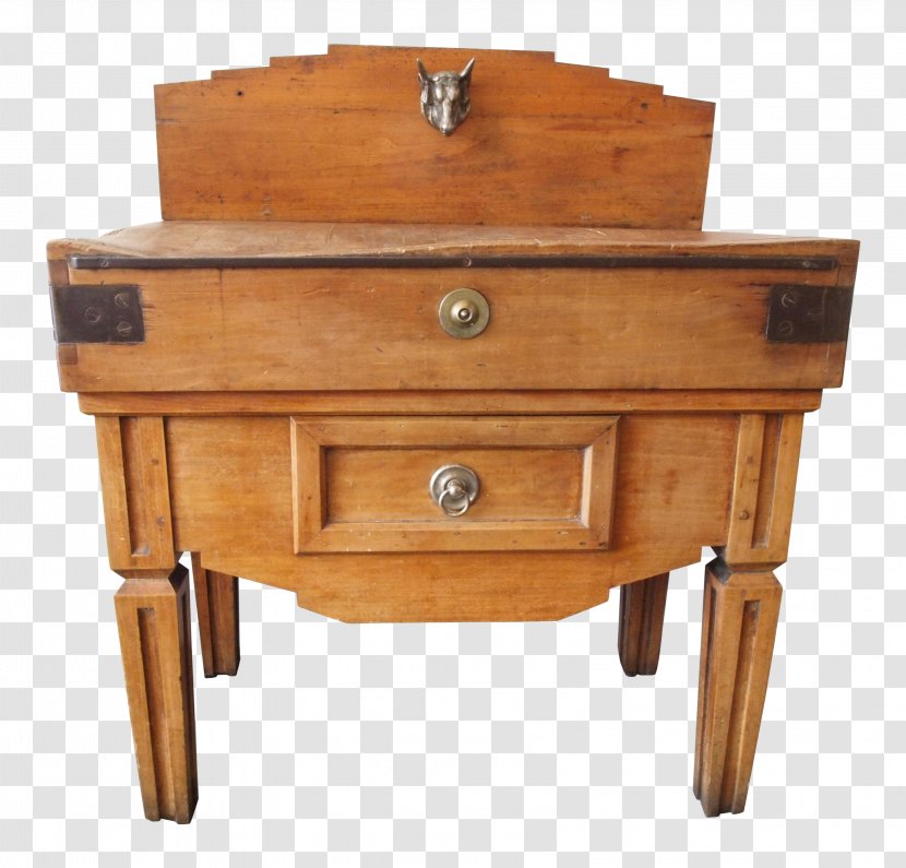 Bedside Tables Drawer Buffets & Sideboards Wood Stain - Desk - Antique Table Transparent PNG