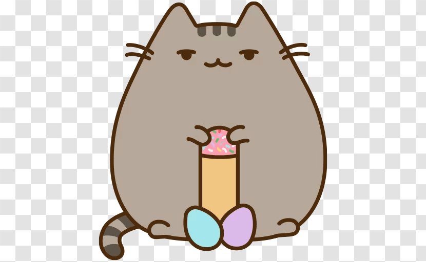 Pusheen Cat Sticker Telegram Stationery - Emoji Transparent PNG